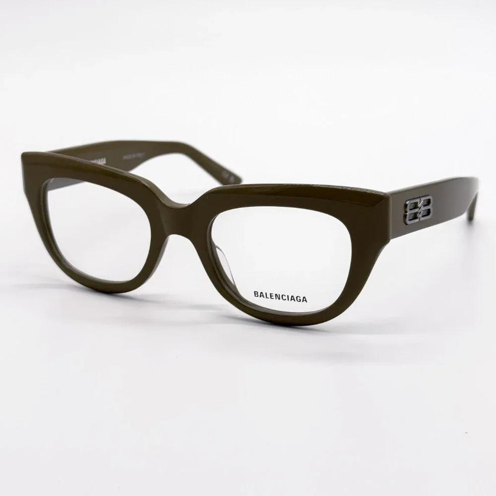 NEW BALENCIAGA BB0239O 004 BROWN CAT EYE WOMEN EYEGLASSES